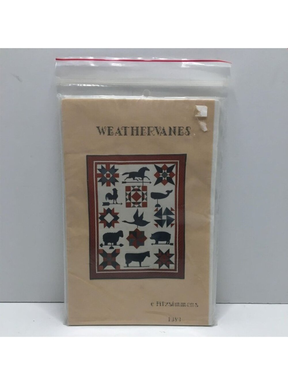 Vintage C Fitzsimmons Weathervanes Quilting Quilt Sewing Pattern Uncut 1989